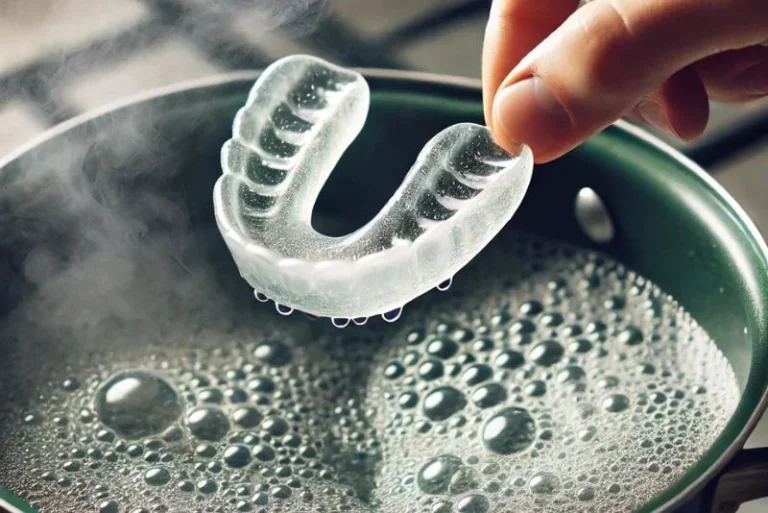 Dip Mouthguard in the Boiling Water Around 30 Seconds