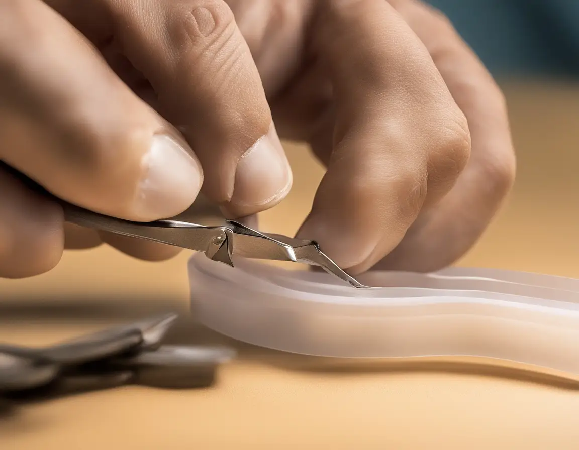 Trim-Ends-of-Mouthguard-With-scissor-Around-1⁄2-centimeter-0.20-in